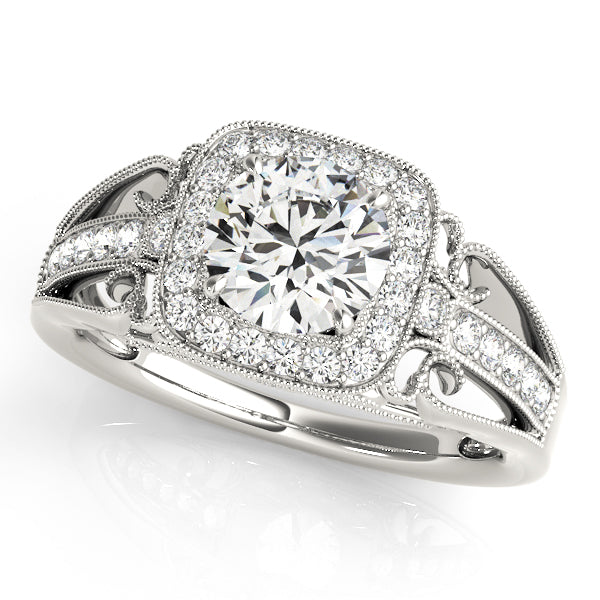 Vintage Halo Diamond Engagement Ring (1/4 ct. tw.)