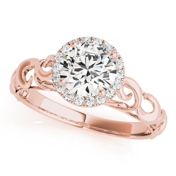 Romantic Halo Diamond Engagement Ring (1/8 ct. tw.)