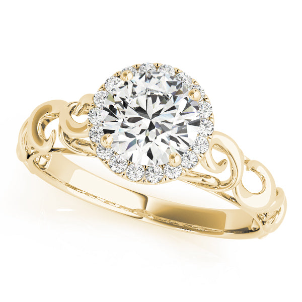 Romantic Halo Diamond Engagement Ring (1/8 ct. tw.)