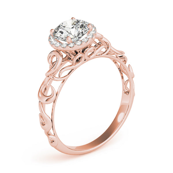 Romantic Halo Diamond Engagement Ring (1/8 ct. tw.)