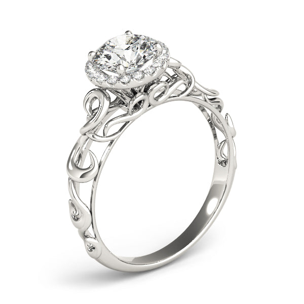 Romantic Halo Diamond Engagement Ring (1/15 ct. tw.)