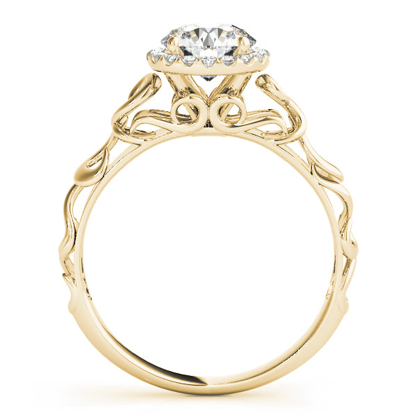Romantic Halo Diamond Engagement Ring (1/8 ct. tw.)