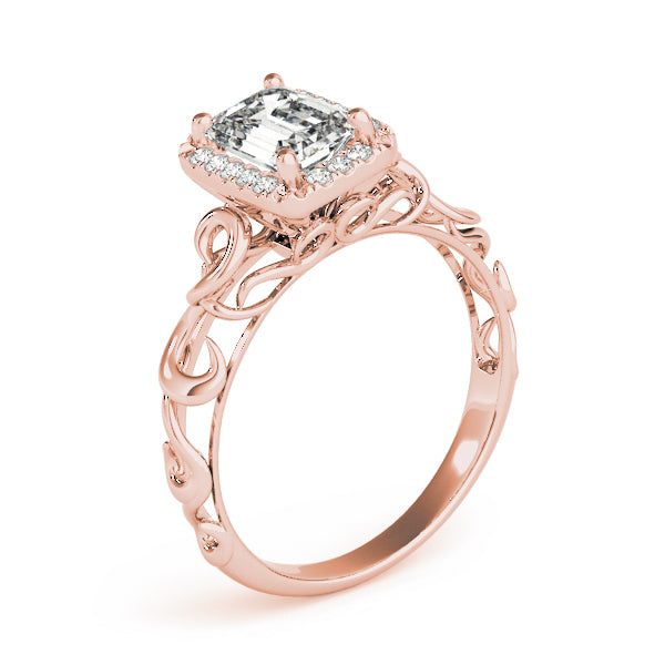 Romantic Pavé Halo Diamond Engagement Ring (1/10 ct. tw.)