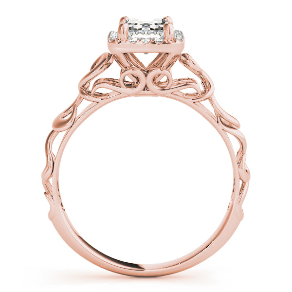 Romantic Pavé Halo Diamond Engagement Ring (1/10 ct. tw.)
