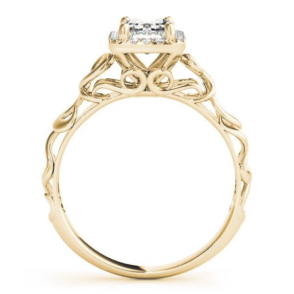 Romantic Pavé Halo Diamond Engagement Ring (1/8 ct. tw.)