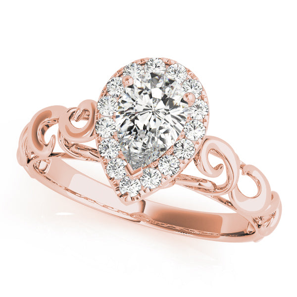 Romantic Halo Diamond Engagement Ring (1/8 ct. tw.)