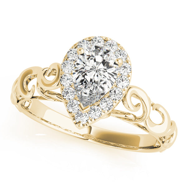 Romantic Halo Diamond Engagement Ring (1/8 ct. tw.)