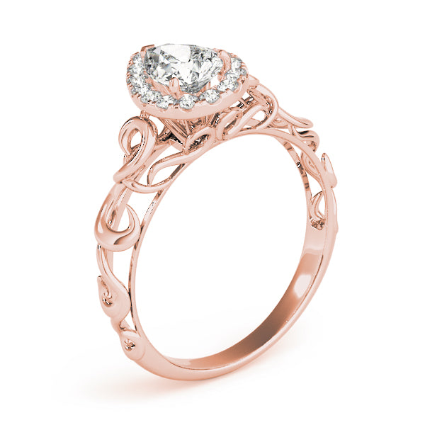 Romantic Halo Diamond Engagement Ring (1/8 ct. tw.)