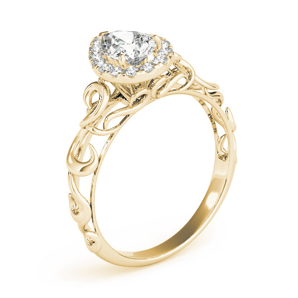 Romantic Halo Diamond Engagement Ring (1/8 ct. tw.)