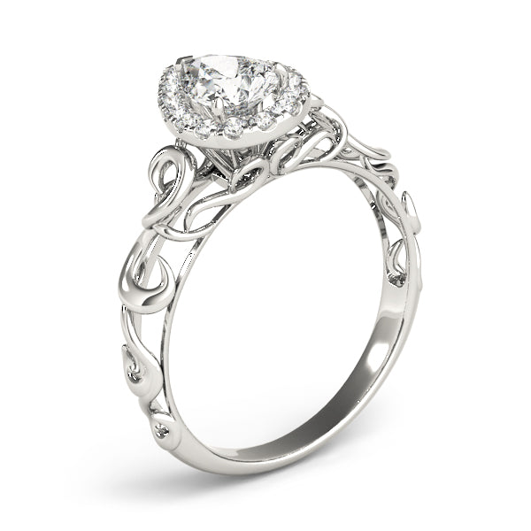 Romantic Halo Diamond Engagement Ring (1/10 ct. tw.)