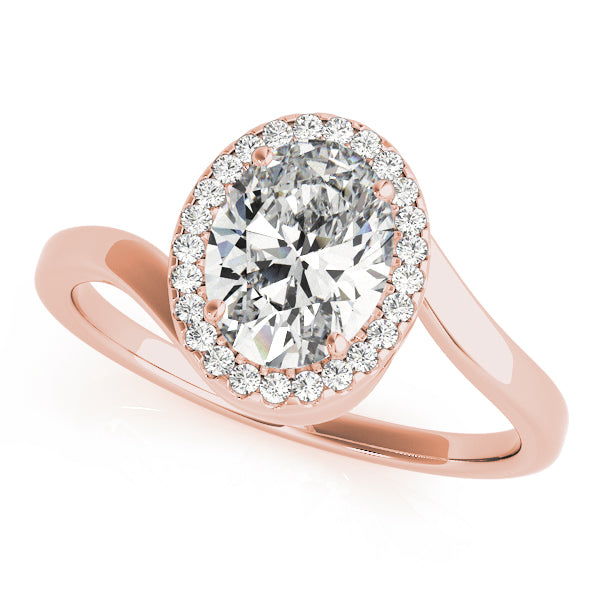Twist Halo Diamond Engagement Ring (1/8 ct. tw.)