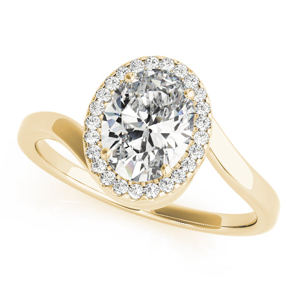 Twist Halo Diamond Engagement Ring (1/8 ct. tw.)