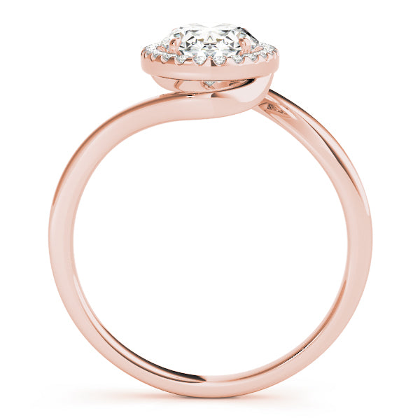 Twist Halo Diamond Engagement Ring (1/8 ct. tw.)