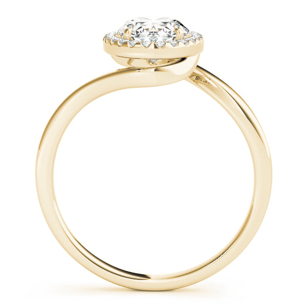 Twist Halo Diamond Engagement Ring (1/8 ct. tw.)