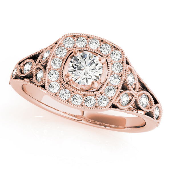 Vintage Halo Diamond Engagement Ring (1/8 ct. tw.)