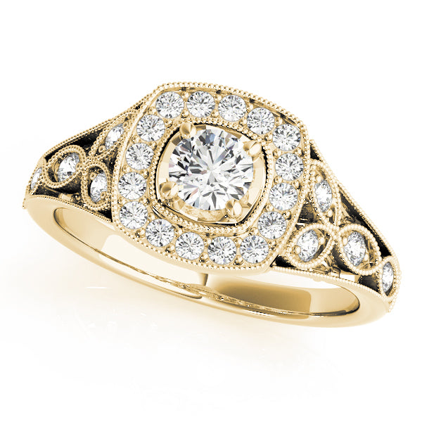 Vintage Halo Diamond Engagement Ring (1/8 ct. tw.)