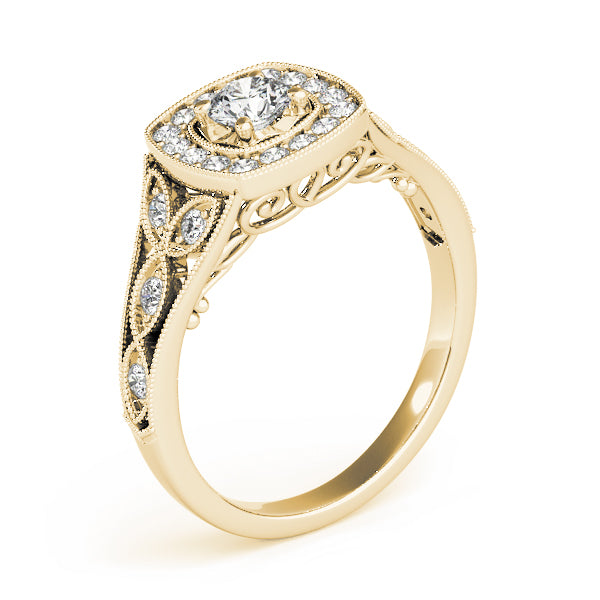 Vintage Halo Diamond Engagement Ring (1/8 ct. tw.)