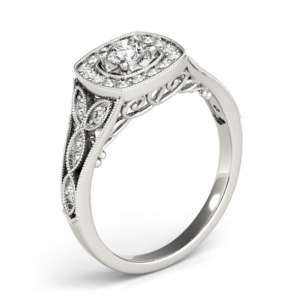 Vintage Halo Diamond Engagement Ring (1/8 ct. tw.)
