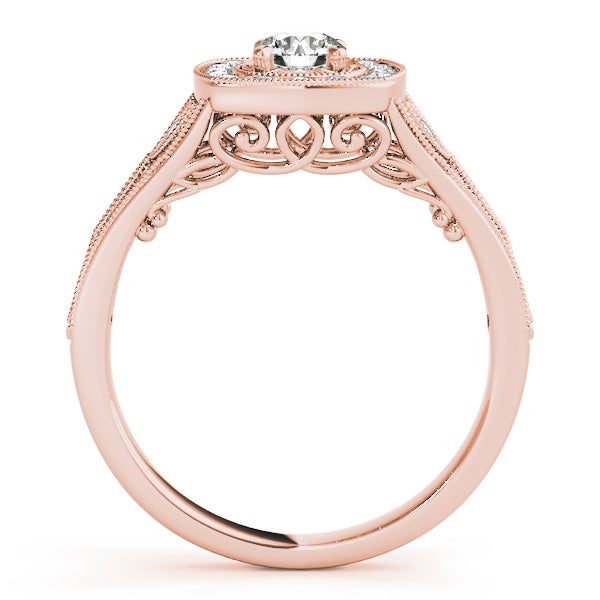 Vintage Halo Diamond Engagement Ring (1/8 ct. tw.)