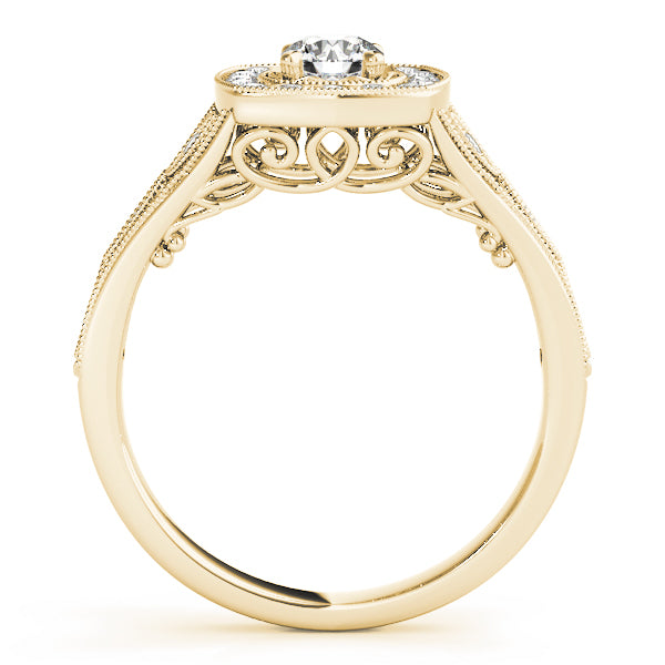 Vintage Halo Diamond Engagement Ring (1/8 ct. tw.)