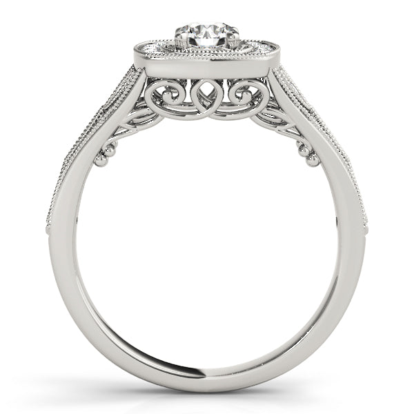 Vintage Halo Diamond Engagement Ring (1/8 ct. tw.)
