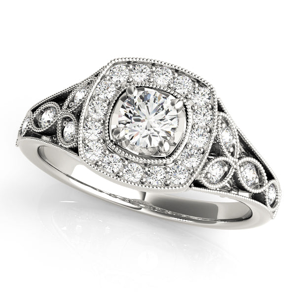 Vintage Halo Diamond Engagement Ring (1/8 ct. tw.)