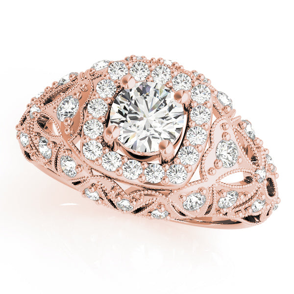 Vintage Filigree Pavé Diamond Engagement Ring (3/8 ct. tw.)