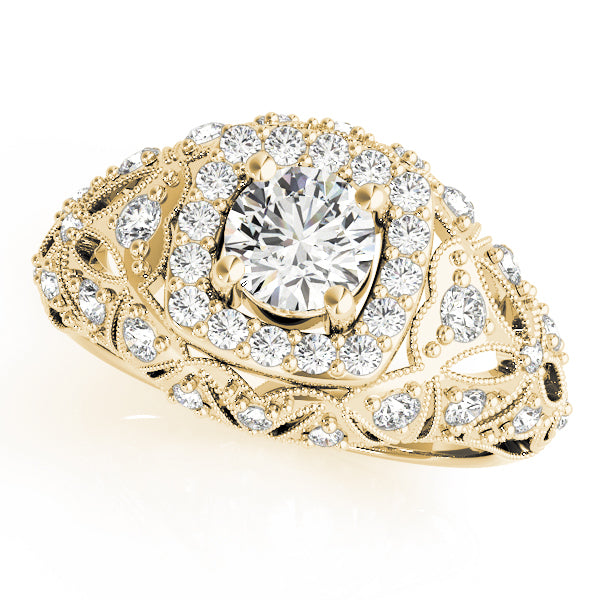 Vintage Filigree Pavé Diamond Engagement Ring (3/8 ct. tw.)