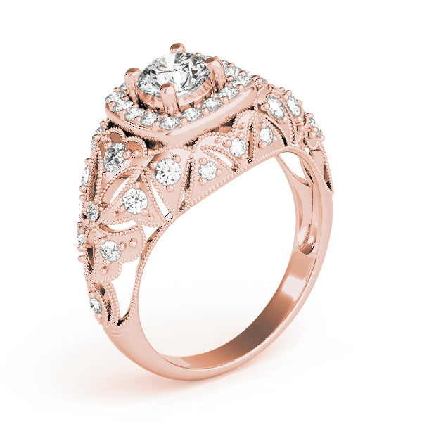 Vintage Filigree Pavé Diamond Engagement Ring (3/8 ct. tw.)