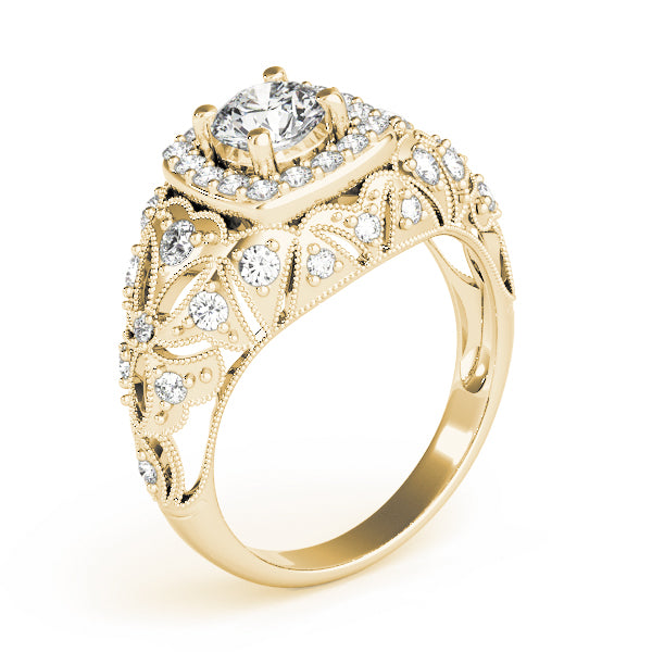 Vintage Filigree Pavé Diamond Engagement Ring (3/8 ct. tw.)