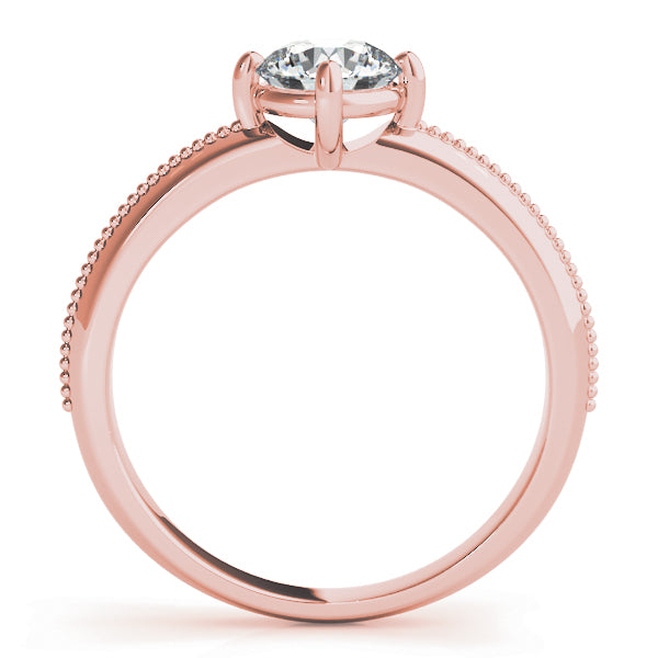 Classic Milgrain Solitaire Engagement Ring