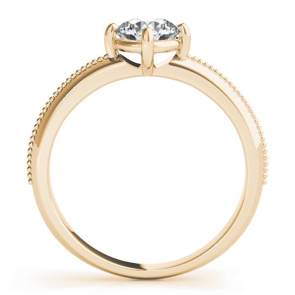 Classic Milgrain Solitaire Engagement Ring