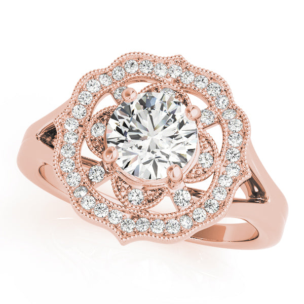 Romantic Halo Diamond Engagement Ring (1/5 ct. tw.)