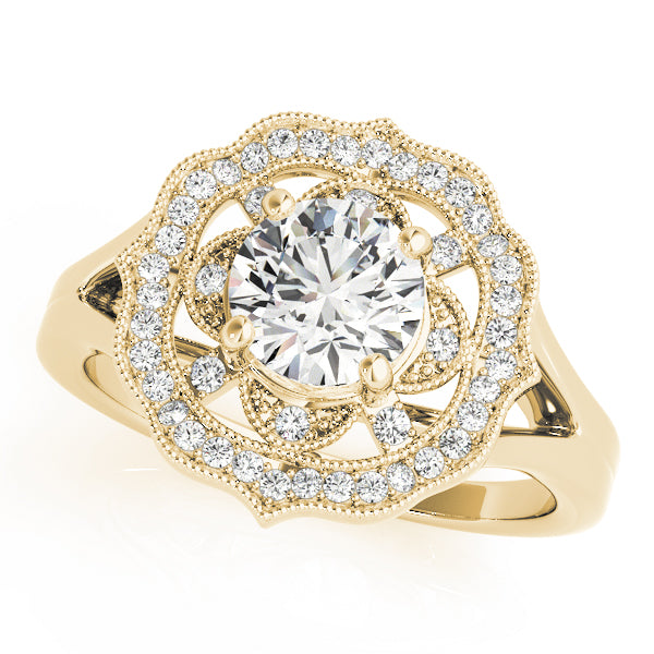 Romantic Halo Diamond Engagement Ring (1/5 ct. tw.)