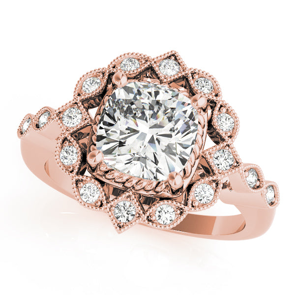 Vintage Halo Diamond Engagement Ring (1/15 ct. tw.)