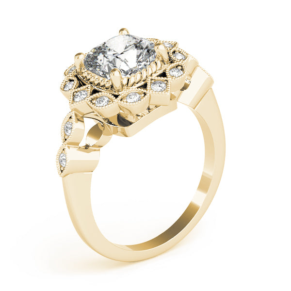 Vintage Halo Diamond Engagement Ring (1/15 ct. tw.)
