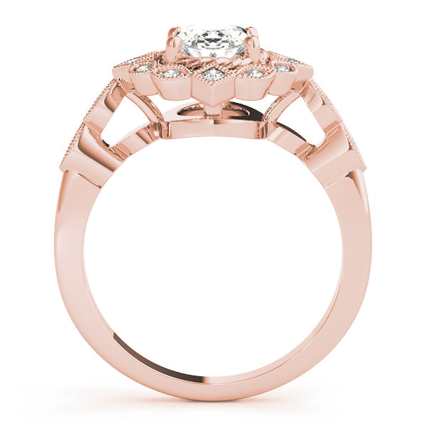 Vintage-Inspired Cluster Halo Diamond Engagement Ring (1/15 ct. tw.)