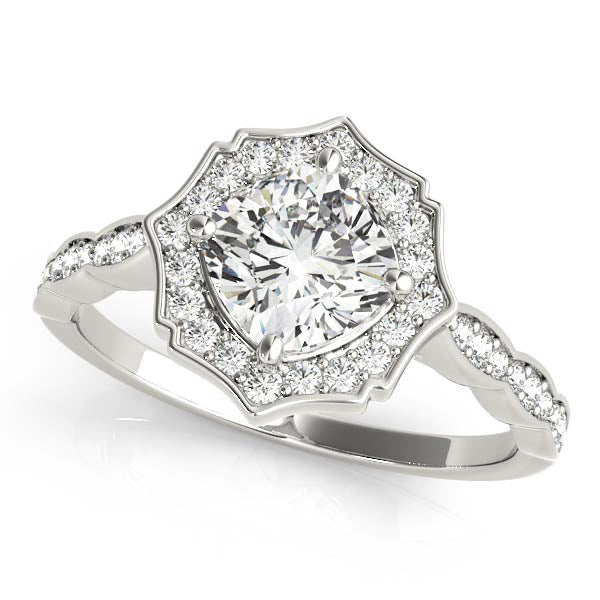 Romantic Halo Diamond Engagement Ring (1/5 ct. tw.)