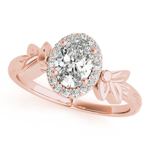 Nature-Inspired Halo Diamond Engagement Ring (1/10 ct. tw.)