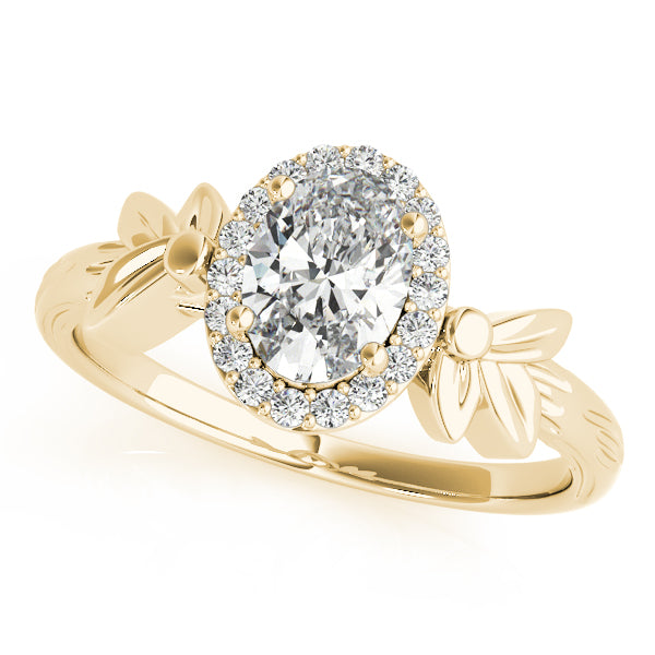 Nature-Inspired Halo Diamond Engagement Ring (1/10 ct. tw.)