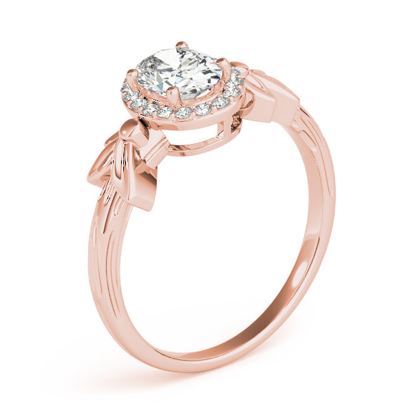 Nature-Inspired Halo Diamond Engagement Ring (1/10 ct. tw.)