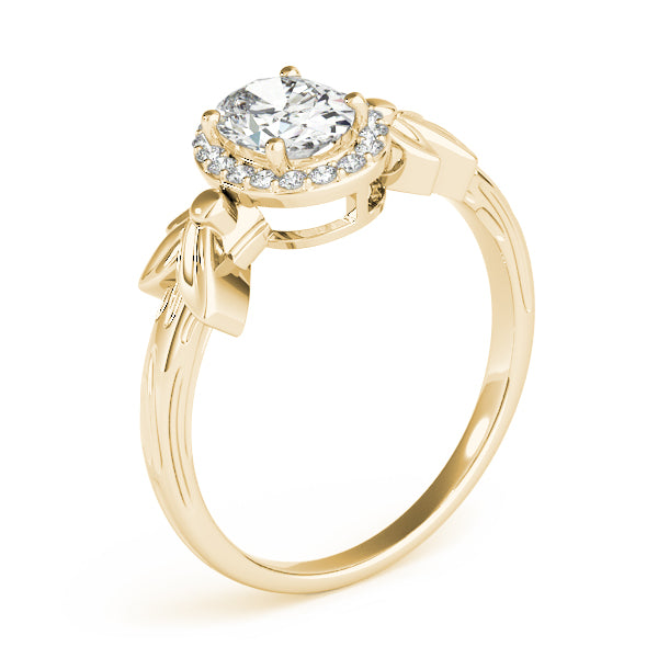 Nature-Inspired Halo Diamond Engagement Ring (1/10 ct. tw.)