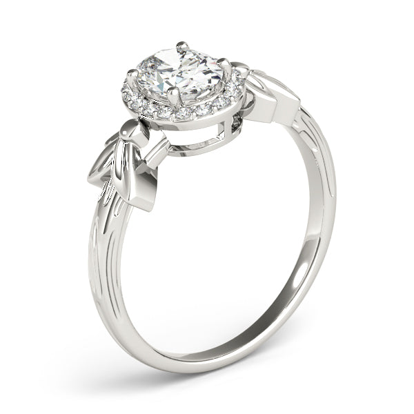 Nature-Inspired Halo Diamond Engagement Ring (1/10 ct. tw.)