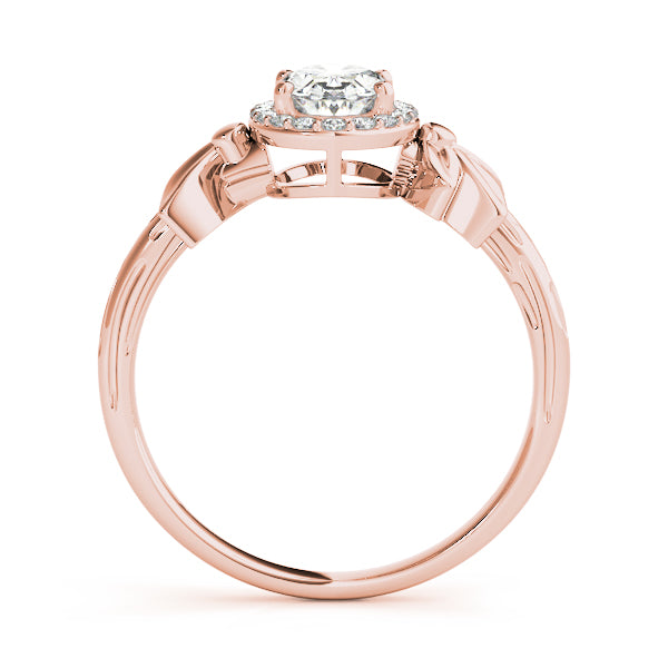Nature-Inspired Halo Diamond Engagement Ring (1/10 ct. tw.)