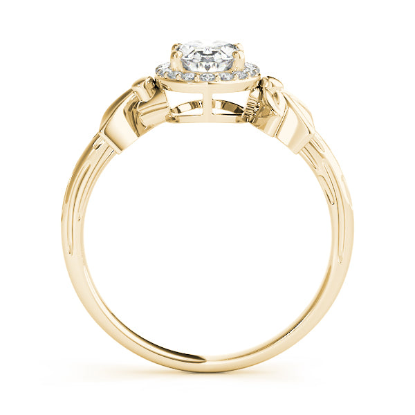 Nature-Inspired Halo Diamond Engagement Ring (1/10 ct. tw.)