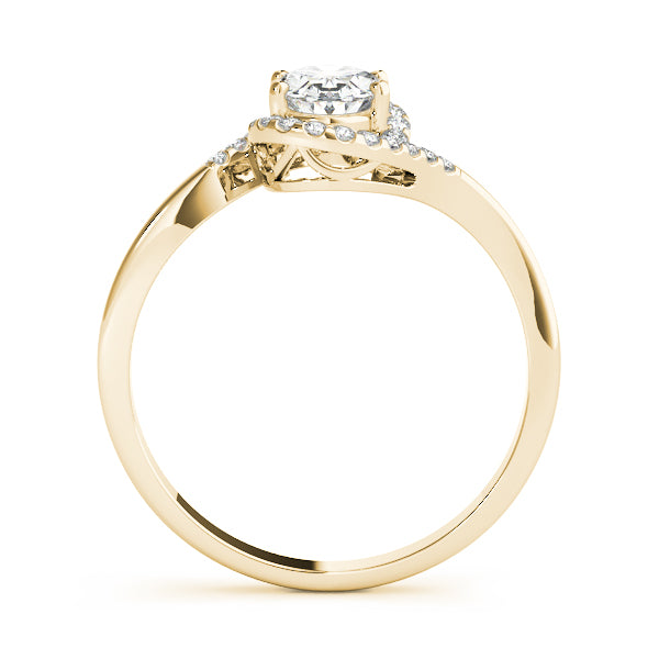 Petite Twist Pavé Diamond Engagement Ring (1/10 ct. tw.)
