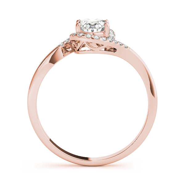 Petite Twist Pavé Diamond Engagement Ring (1/10 ct. tw.)