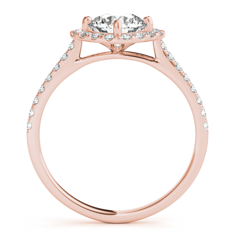 Classic Cushion Halo Pavé Diamond Engagement Ring (3/8 ct. tw.)
