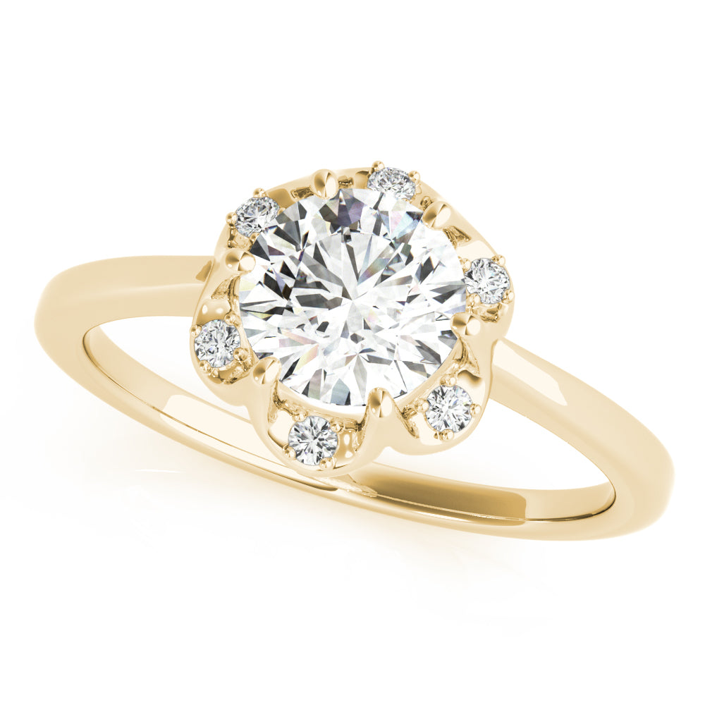 Floral Halo Diamond Engagement Ring (1/2 ct. tw.)