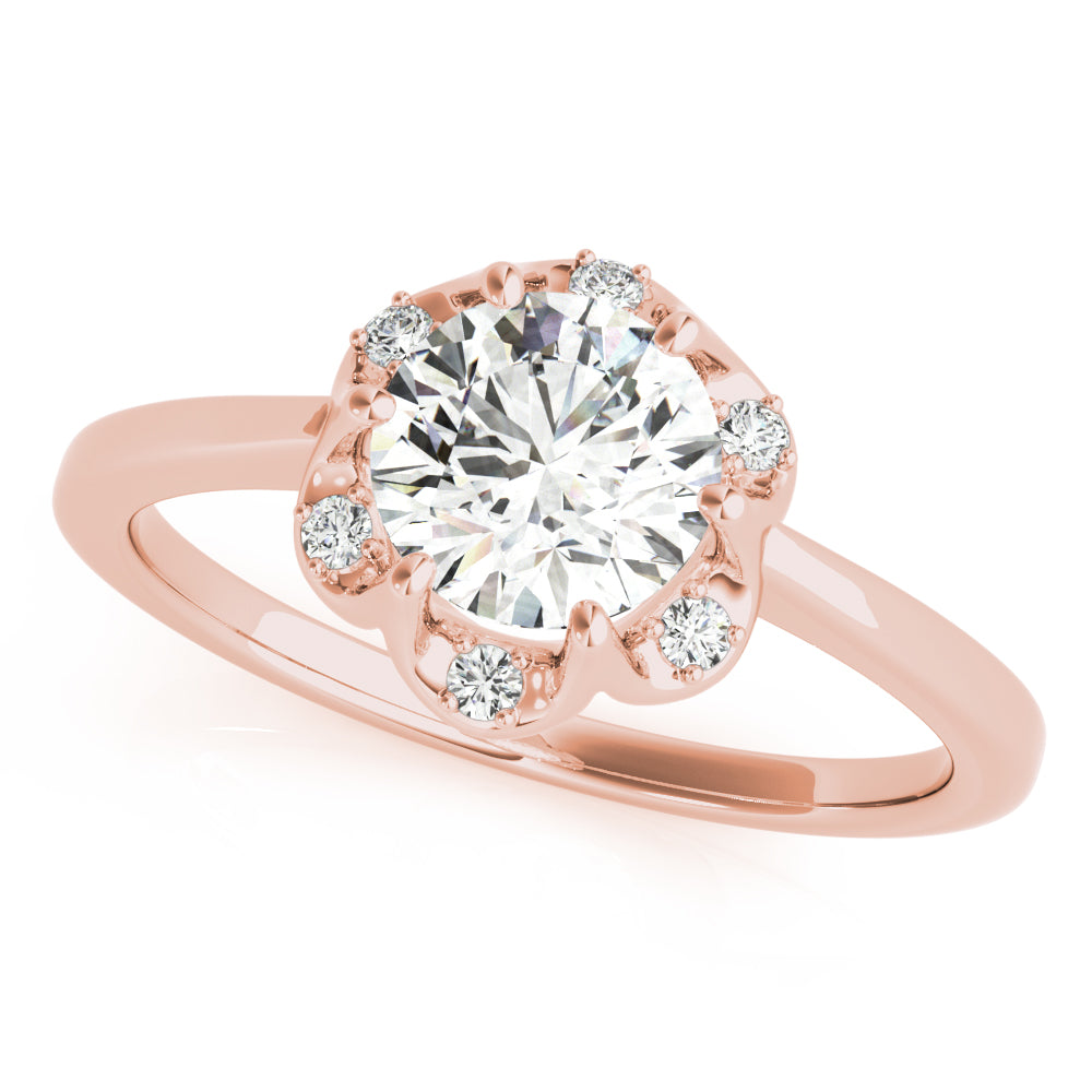 Floral Halo Diamond Engagement Ring (1/20 ct. tw.)